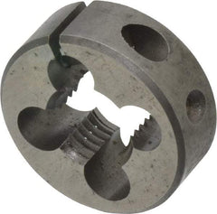 Made in USA - 3/8-24 UNF Thread, 1" Outside Diam High Speed Steel Round Die - 3/8" Thick, Right Hand Thread, Adjustable - Exact Tool & Supply