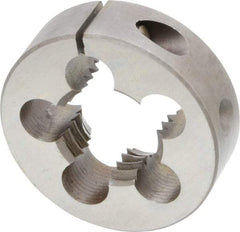 Made in USA - 1-8 UNC Thread, 2" Outside Diam High Speed Steel Round Die - 5/8" Thick, Right Hand Thread, Adjustable - Exact Tool & Supply