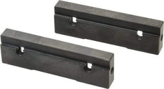 Snap Jaws - 4" Wide x 1.155" High x 0.55" Thick, Step Vise Jaw - Hard, Steel, Fixed Jaw, Compatible with 4" Vises - Exact Tool & Supply