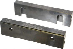 Snap Jaws - 6" Wide x 1.53" High x 0.73" Thick, Step Vise Jaw - Hard, Steel, Fixed Jaw, Compatible with 6" Vises - Exact Tool & Supply
