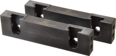 Snap Jaws - 6" Wide x 1.53" High x 0.73" Thick, Step Vise Jaw - Hard, Steel, Fixed Jaw, Compatible with 6" Vises - Exact Tool & Supply