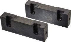 Snap Jaws - 4" Wide x 1-1/2" High x 3/4" Thick, Flat/No Step Vise Jaw - Soft, Steel, Fixed Jaw, Compatible with 4" Vises - Exact Tool & Supply