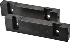 Snap Jaws - 6" Wide x 1-1/2" High x 3/4" Thick, Flat/No Step Vise Jaw - Soft, Steel, Fixed Jaw, Compatible with 6" Vises - Exact Tool & Supply