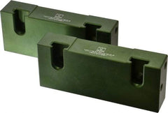 Snap Jaws - 6" Wide x 2-1/2" High x 1-1/4" Thick, Flat/No Step Vise Jaw - Soft, Aluminum, Fixed Jaw, Compatible with 6" Vises - Exact Tool & Supply