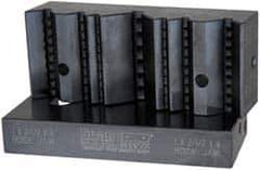 Snap Jaws - 6" Wide x 1-1/8" High x 1/16" Thick, V-Groove Vise Jaw - Steel, Fixed Jaw, Compatible with 6" Vises - Exact Tool & Supply