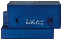 Snap Jaws - 6" Wide x 2-3/4" High x 2-3/4" Thick, Step Vise Jaw - Aluminum, Fixed Jaw, Compatible with 6" Vises - Exact Tool & Supply