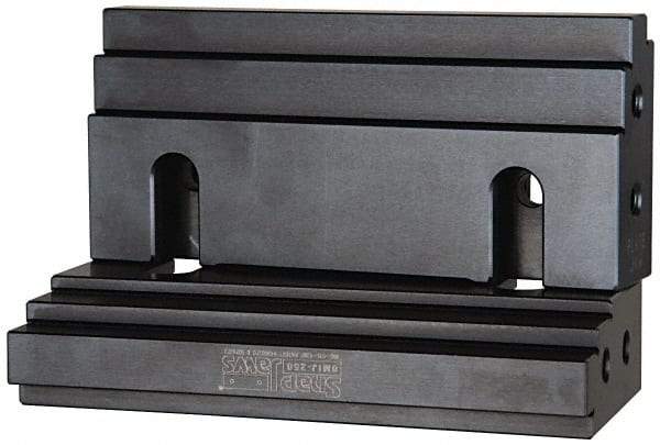 Snap Jaws - 6" Wide x 2-3/4" High x 2-1/2" Thick, Triple Step Vise Jaw - Soft, Steel, Fixed Jaw, Compatible with 6" Vises - Exact Tool & Supply