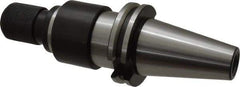 Collis Tool - CAT40 Taper Shank Tension & Compression Tapping Chuck - #0 to 9/16" Tap Capacity, 4.88" Projection, Size 1 Adapter, Quick Change - Exact Tool & Supply