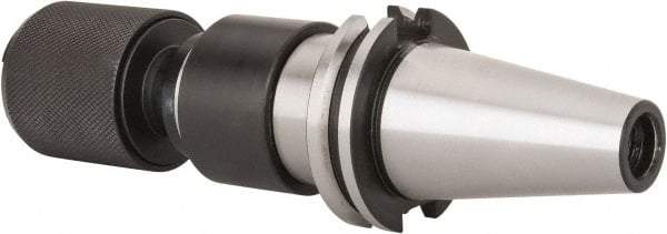 Collis Tool - CAT40 Taper Shank Tension & Compression Tapping Chuck - #0 to 7/8" Tap Capacity, 5.76" Projection, Size 2 Adapter, Quick Change - Exact Tool & Supply