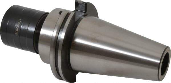 Collis Tool - CAT50 Taper Shank Tension & Compression Tapping Chuck - #0 to 7/8" Tap Capacity, 4.89" Projection, Size 2 Adapter, Quick Change - Exact Tool & Supply