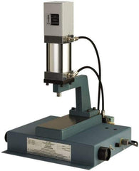 JT&M - 3/4" Ram, 6-1/32" Throat Depth, 660 Lb Pneumatic Arbor Press - 5-5/32" Max Work Height x 14-1/4" Max Work Width, 18.38" Base Width x 18.62" Base Depth - Exact Tool & Supply