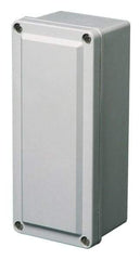 Made in USA - Fiberglass Junction Box Enclosure Screw Flat Cover - NEMA 1, 12, 3R, 4X, 6P, 3-5/8" Wide x 17-11/32" High x 3-9/64" Deep, Chemical & Impact Resistant, Dust-tight & Watertight - Exact Tool & Supply