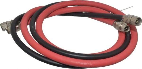 DeVilbiss - Paint Sprayer Hose with Fittings - 6 Ft. Air and Fluid Hose with Fittings (2 Hose Set), Compatible with Pressure Tank and Spray Guns - Exact Tool & Supply