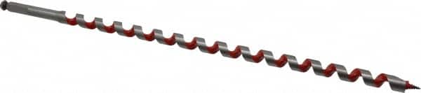 Milwaukee Tool - 5/8", 7/16" Diam Hex Shank, 18" Overall Length with 15" Twist, Ship Auger Bit - Exact Tool & Supply