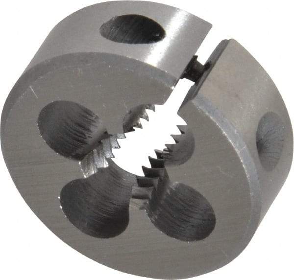 Interstate - 5/16-18 UNC Thread, 1" Outside Diam High Speed Steel Round Die - Right Hand Thread, Adjustable - Exact Tool & Supply