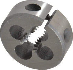 Interstate - 5/16-18 UNC Thread, 1" Outside Diam High Speed Steel Round Die - Right Hand Thread, Adjustable - Exact Tool & Supply