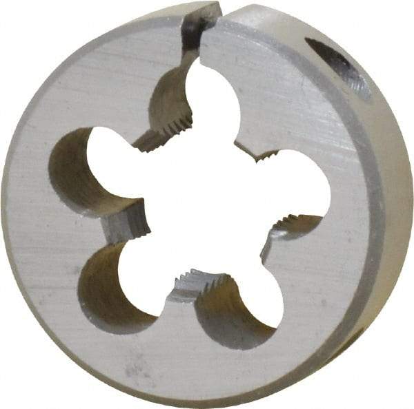 Interstate - 7/16-20 UNF Thread, 1" Outside Diam High Speed Steel Round Die - Right Hand Thread, Adjustable - Exact Tool & Supply