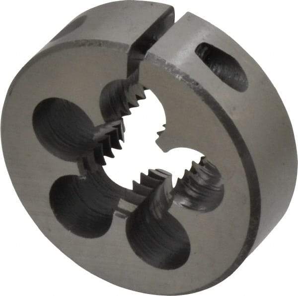 Interstate - 9/16-12 UNC Thread, 1-1/2" Outside Diam High Speed Steel Round Die - Right Hand Thread, Adjustable - Exact Tool & Supply