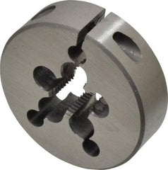 Interstate - 9/16-18 UNF Thread, 2" Outside Diam High Speed Steel Round Die - Right Hand Thread, Adjustable - Exact Tool & Supply