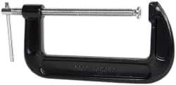 Value Collection - Regular-Duty 8" Max Opening, 3-3/8" Throat Depth, Forged Steel Standard C-Clamp - 3,300 Lb Capacity, 0" Min Opening, Standard Throat Depth - Exact Tool & Supply