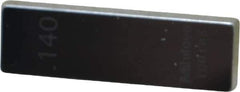 Mitutoyo - 0.14" Rectangular Steel Gage Block - Accuracy Grade 0, Includes Certificate of Inspection - Exact Tool & Supply
