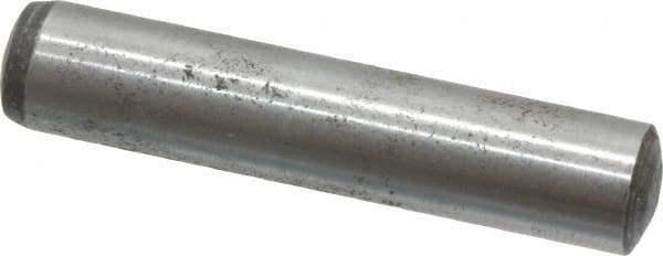 Value Collection - 8mm Diam x 40mm Pin Length Alloy Steel Standard Dowel Pin - C 58-62 Hardness, 23,700 Lb Breaking Strength, 1 Rounded End - Exact Tool & Supply