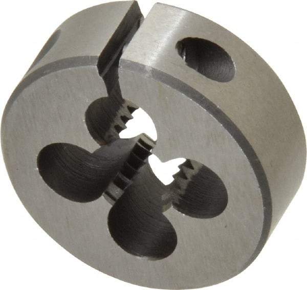 Interstate - 5/16-18 UNC Thread, 1" Outside Diam High Speed Steel Round Die - Left Hand Thread, Adjustable - Exact Tool & Supply