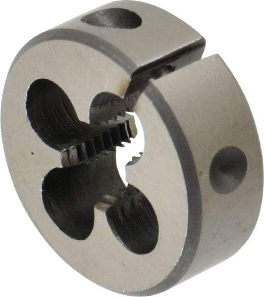 Interstate - 5/16-24 UNF Thread, 1" Outside Diam High Speed Steel Round Die - Left Hand Thread, Adjustable - Exact Tool & Supply
