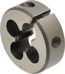 Interstate - 5/16-24 UNF Thread, 1" Outside Diam High Speed Steel Round Die - Left Hand Thread, Adjustable - Exact Tool & Supply