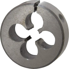 Interstate - 3/8-16 UNC Thread, 1-1/2" Outside Diam High Speed Steel Round Die - Left Hand Thread, Adjustable - Exact Tool & Supply