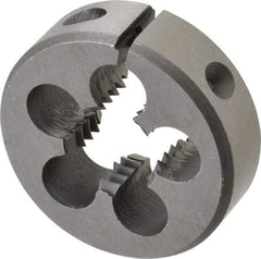 Interstate - 5/8-11 UNC Thread, 1-1/2" Outside Diam High Speed Steel Round Die - Left Hand Thread, Adjustable - Exact Tool & Supply