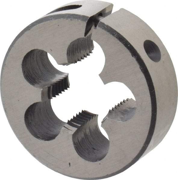 Interstate - 5/8-18 UNF Thread, 1-1/2" Outside Diam High Speed Steel Round Die - Left Hand Thread, Adjustable - Exact Tool & Supply
