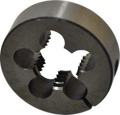 Interstate - 7/8-9 UNC Thread, 2" Outside Diam High Speed Steel Round Die - Left Hand Thread, Adjustable - Exact Tool & Supply