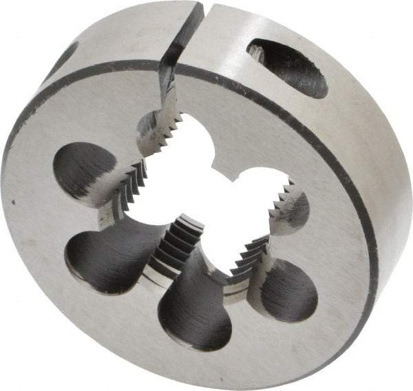 Interstate - 7/8-14 UNF Thread, 2" Outside Diam High Speed Steel Round Die - Left Hand Thread, Adjustable - Exact Tool & Supply