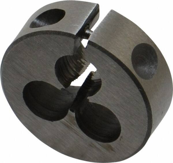 Interstate - M2.6x0.45 Metric Coarse Thread, 13/16" Outside Diam High Speed Steel Round Die - Right Hand Thread, Adjustable - Exact Tool & Supply