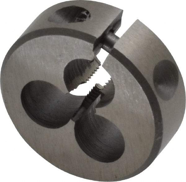 Interstate - M3x0.50 Metric Coarse Thread, 13/16" Outside Diam High Speed Steel Round Die - Right Hand Thread, Adjustable - Exact Tool & Supply
