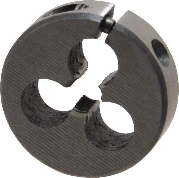 Interstate - M4.5x0.50 Metric Fine Thread, 13/16" Outside Diam High Speed Steel Round Die - Right Hand Thread, Adjustable - Exact Tool & Supply