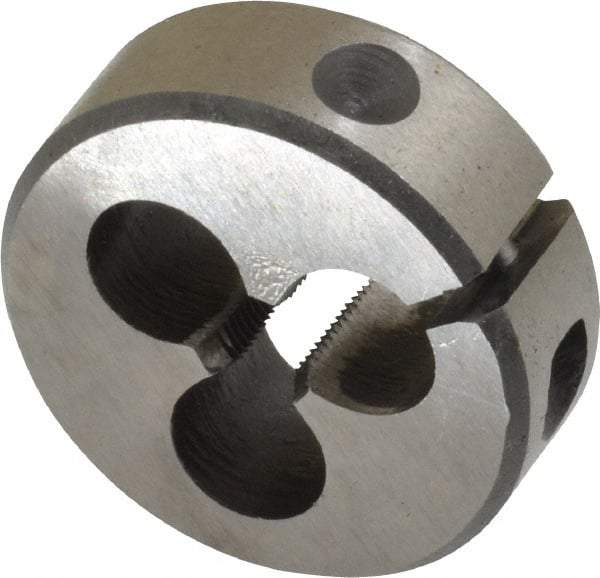 Interstate - M5x0.50 Metric Fine Thread, 1" Outside Diam High Speed Steel Round Die - Right Hand Thread, Adjustable - Exact Tool & Supply