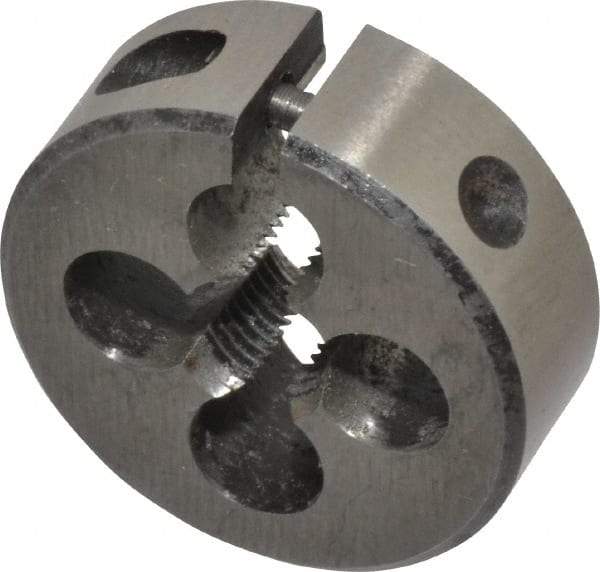 Interstate - M7x0.75 Metric Fine Thread, 1" Outside Diam High Speed Steel Round Die - Right Hand Thread, Adjustable - Exact Tool & Supply