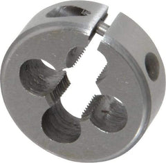 Interstate - M9x0.75 Metric Fine Thread, 1" Outside Diam High Speed Steel Round Die - Right Hand Thread, Adjustable - Exact Tool & Supply