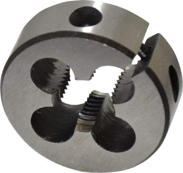 Interstate - M9x1.00 Metric Fine Thread, 1" Outside Diam High Speed Steel Round Die - Right Hand Thread, Adjustable - Exact Tool & Supply