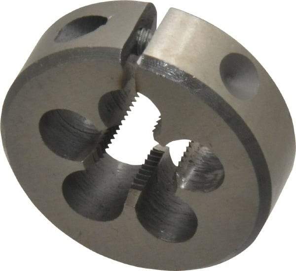 Interstate - M12x1.00 Metric Fine Thread, 1-1/2" Outside Diam High Speed Steel Round Die - Right Hand Thread, Adjustable - Exact Tool & Supply