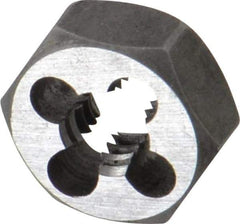 Interstate - 5/16-18 UNC Thread, 11/16" Hex, Left Hand Thread, Hex Rethreading Die - Carbon Steel, 5/16" Thick - Exact Tool & Supply