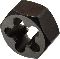 Interstate - 5/8-18 UNF Thread, 1-1/4" Hex, Right Hand Thread, Hex Rethreading Die - Carbon Steel, 5/8" Thick - Exact Tool & Supply
