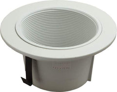 Cooper Lighting - 5-1/16 Inch Wide, Water Resistant, White Fixture Baffle Trim - Aluminum, UL/cUL Wet Location Listed - Exact Tool & Supply