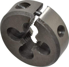 Interstate - 5/16-28 UNS Thread, 1" Outside Diam High Speed Steel Round Die - Right Hand Thread, Adjustable - Exact Tool & Supply