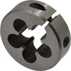Interstate - M14x0.75 Thread, 1-1/2" Outside Diam High Speed Steel Round Die - Right Hand Thread, Adjustable - Exact Tool & Supply