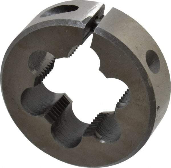 Interstate - M20x1.25 Metric Special Thread, 1-1/2" Outside Diam High Speed Steel Round Die - Right Hand Thread, Adjustable - Exact Tool & Supply