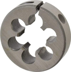 Interstate - M22x1.50 Metric Fine Thread, 2" Outside Diam High Speed Steel Round Die - Right Hand Thread, Adjustable - Exact Tool & Supply