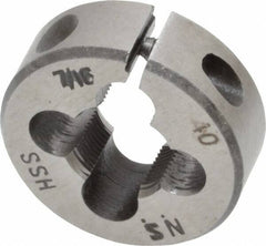 Interstate - 7/16-40 UNS Thread, 1" Outside Diam High Speed Steel Round Die - Right Hand Thread, Adjustable - Exact Tool & Supply